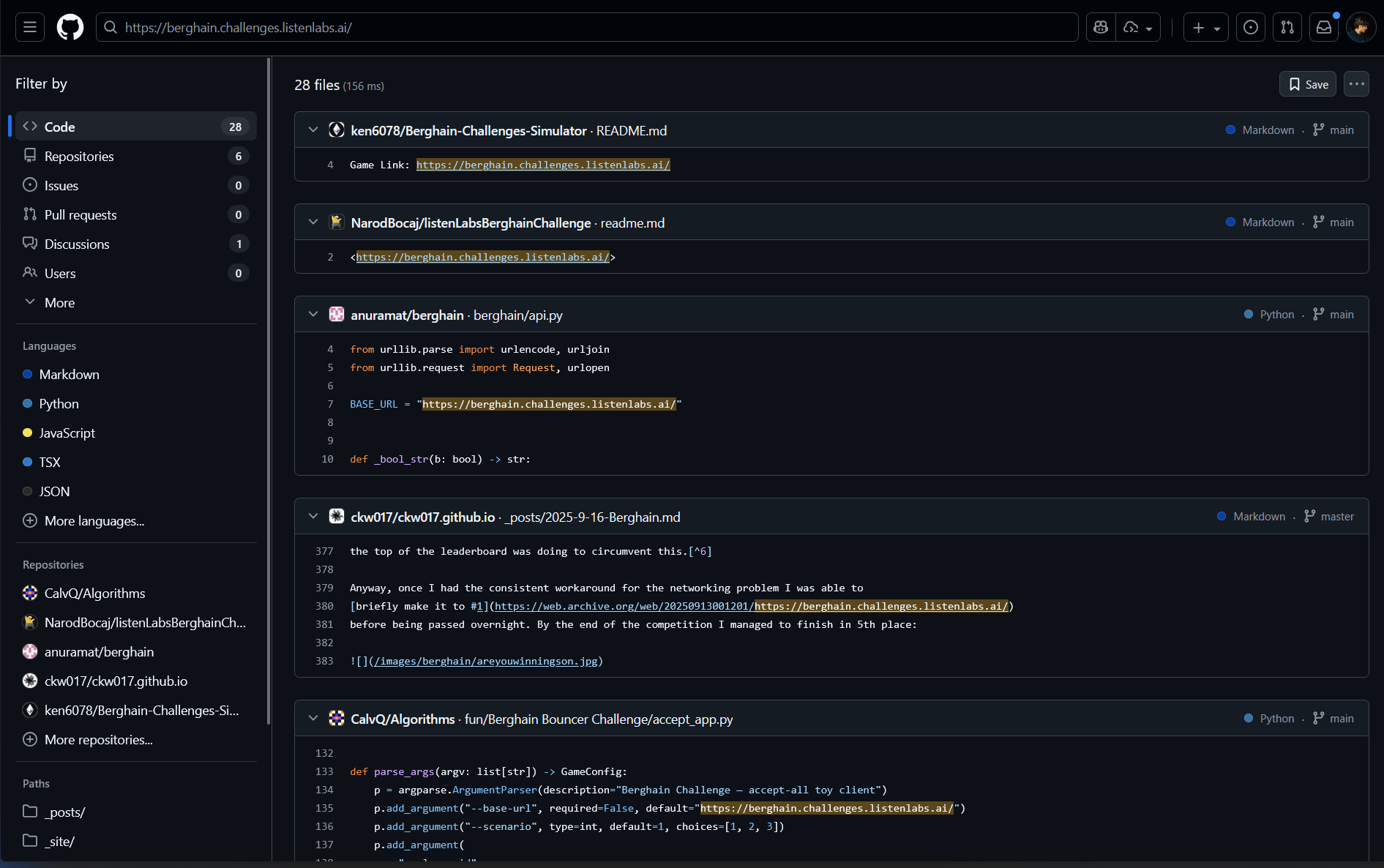 GitHub Search