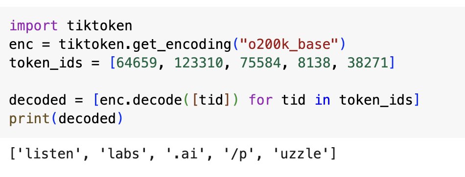 tiktoken tokenzier decoding it